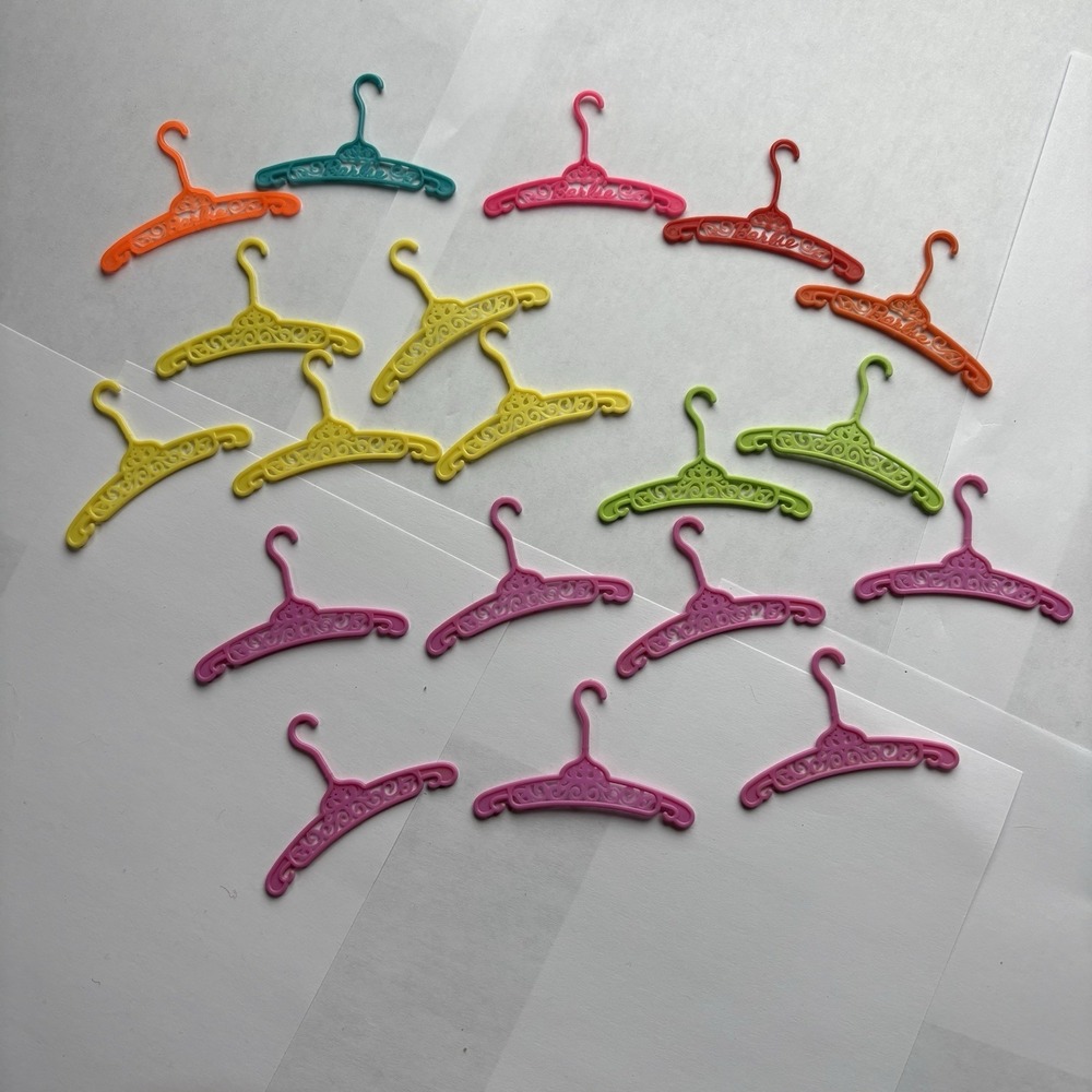 Vintage Mattel Barbie Filigree Hangers Doll Clothes 1960's Lot Of 19